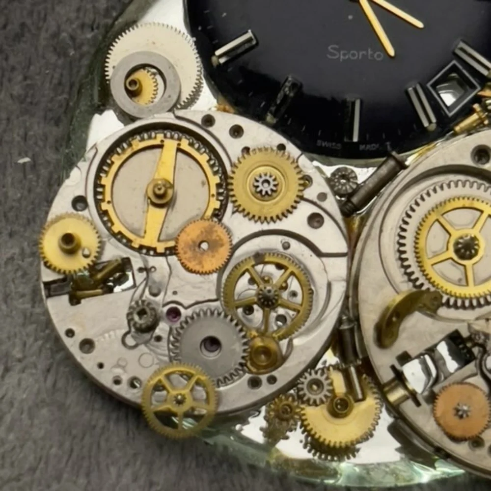 Zenith Watch Face Gears Steampunk Handmade Artesian Brooch Luxury Collector